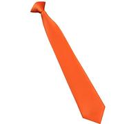 Great British Tie Club Kids Satin Clip On Ties (Orange)
