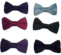 Great British Tie Club Kids Sparkle Gold/Silver Pinspot Bow Ties (Purple (Silver Pinspot))