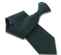 Great British Tie Club Men's EXTRA LONG Clip-On Ties (Bottle Green)