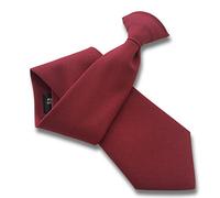 Great British Tie Club Men's EXTRA LONG Clip-On Ties (Burgundy)