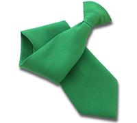 Great British Tie Club Men's EXTRA LONG Clip-On Ties (Emerald Green)