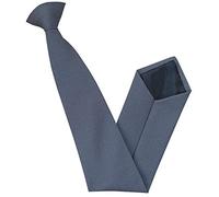 Great British Tie Club Men's EXTRA LONG Clip-On Ties (Grey)