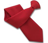 Great British Tie Club Men's EXTRA LONG Clip-On Ties (Red)
