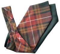 Great British Tie Club Men's Orange & Green Buchanan Tartan Ascot Cravat