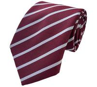 Great British Tie Club School Ties (21 Single Stripe Variations) Junior Age (Maroon & White)