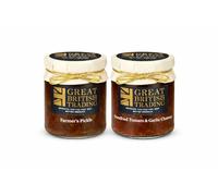 Great British Trading Farmers pickle and Sundried Tomato & Garlic Chutney, 2 Jars, 100g Each