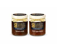 Great British Trading Farmer's Pickle and Sweet Apple Chutney, 2 Jars, 100g Each