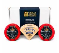 Great British Trading Snowdonia Cheese Co Red Devil® Red Leicester & Habanero Chillies 2 x 200g with Stockan's Thin Orkney Oatcakes