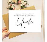 Great Brother to Uncle Pregnancy Announcement A5 Card with envelope, Uncle Pregnancy Announcement Card, Pregnancy Reveal Surprise