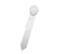 Great Cotton Polyester Floral Brooch Enduring White Rose Designs Formal Attire Enhancer Edition Versatile Fashion Floral Pin