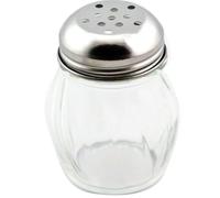 Great Credentials© Grated Cheese or Red Pepper Swirl Glass Shaker (Perforated Top)