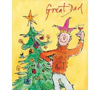 Great Dad Celebrating Quentin Blake Christmas Greeting Card Art Xmas Cards