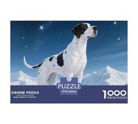 Great Dane 1000 Piece Jigsaw Puzzles Fun Challenging Modern Pet Dog Educational Game for The Whole Gifts for Adults And Kids Age 38x26cm/1000pcs