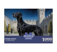 Great Dane 1000 Piece Jigsaw Puzzles Fun Challenging Modern Pet Dog for Family Activity Game for The Whole Gifts for Women Men 38x26cm/1000pcs
