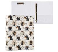 Great Dane Coffee Beans 3 D-Ring Binder A4 1 Pack with 200 Sheet for Kids School Supplies Women Men Office