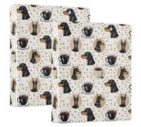 Great Dane Coffee Beans 3 D-Ring Binder A4 2 Pack with 200 Sheet for Kids School Supplies Women Men Office
