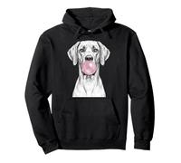 Great Dane Dog Blowing Bubble Gum Sketch Pullover Hoodie