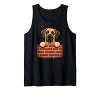 Great Dane Dog Brick Wall Design Funny Great Dane Tank Top