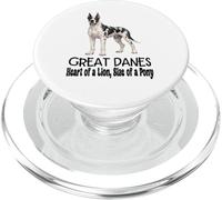 Great Dane Dog Heart of a Lion Size of a Pony Pet PopSockets PopGrip for MagSafe