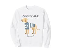 Great Dane Dog Lover Cozy Heart Pet Canine Graphic Sweatshirt