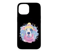 Great Dane Dog Lover Winter Scarf Floral Puppy Graphic With Case for iPhone 15