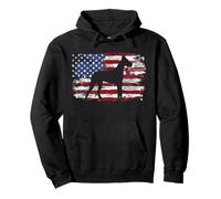 Great Dane Dog USA Flag Dogs Owner Puppy Lover Dog Parent Pullover Hoodie