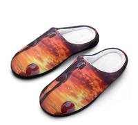Great Dane Dog Volleyball Women's Cotton Slippers | House Slippers Memory Foam Washable Slip On Indoor Outdoor Home Shoes