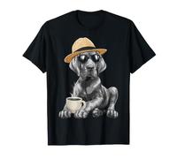 Great Dane Dog with Sunglasses Drinking Coffee T-Shirt