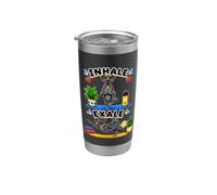 Great Dane Doing Yoga Inhale - exale DIGOR Funny Stainless Steel Insulated Tumbler