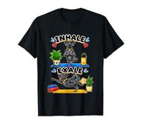 Great Dane Doing Yoga Inhale - exale DIGOR Funny T-Shirt