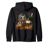Great Dane Drinking Beer Funny Great Dane Dog Meme Zip Hoodie