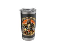 Great Dane Drinking ice Coffee on a Motorbike DIGOR Stainless Steel Insulated Tumbler