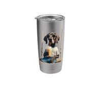Great Dane Drinking ice Coffee on a Swing DIGOR Stainless Steel Insulated Tumbler
