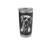 Great Dane Drinking Iced Coffee Funny Dog Lover Stainless Steel Insulated Tumbler