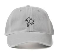Great Dane Embroidered Vintage Cap Outline Unisex Hat Dog Walks Gift Women Men Puppy Pet, One Size, Soft Grey