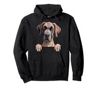 Great Dane Funny Peeking Pocket Puppy Dog Lover Pullover Hoodie