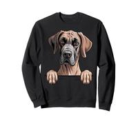 Great Dane Funny Peeking Pocket Puppy Dog Lover Sweatshirt