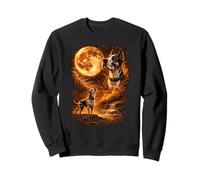 Great Dane Howling to The Moon Funny Dog Meme Graphic Sweatshirt