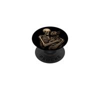 Great Dane Hugging Skeleton Gothic Dog Lover Art PopSockets Adhesive PopGrip