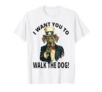 Great Dane I Want You To Walk The Dog! Uncle Sam Dog Walking T-Shirt