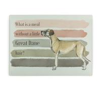 Great Dane Large Rectangular Glass Worktop Protector - Dogs Themed Gifts - Smooth Board Kitchen Chopping/Cutting Board Worktop Saver with Non-Slip Feet 39cm x 28.5cm (15" x 11")