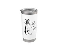 Great Dane “Let’s Go!” Design - Happy Dane Design Stainless Steel Insulated Tumbler