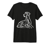 Great Dane Line Art Dog Lover Premium T-Shirt