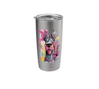 Great Dane Peace Graffiti Pop Character Graphic Art Dog Stainless Steel Insulated Tumbler