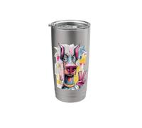 Great Dane Peace Graffiti Pop Character Graphic Art Dog Stainless Steel Insulated Tumbler
