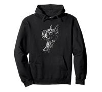 Great Dane Portrait Black and White Dog Lover Pullover Hoodie