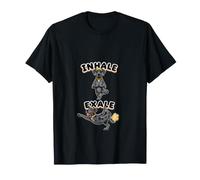 Great Dane Practicing Yoga Inhale - exale DIGOR Funny T-Shirt