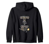 Great Dane practicing yoga inhale - exale DIGOR funny Zip Hoodie