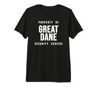 Great Dane Property of Security Service Dad Canine Dog Lover Premium T-Shirt