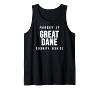 Great Dane Property of Security Service Dad Canine Dog Lover Tank Top
